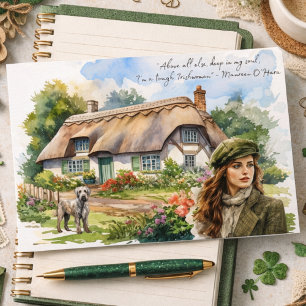 St. Patrick's Day stoere Ierse vrouw Ierse Quote Feestdagenkaart