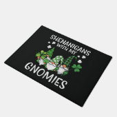 St. Patrick's Day Streken met Gnomies Gnome Deurmat (Schuin)