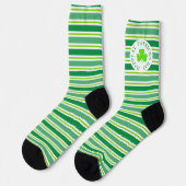 St. Patrick's Day Strepen All-Over-Print Sokken (Links)