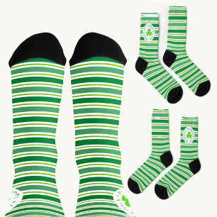 St. Patrick's Day Strepen All-Over-Print Sokken
