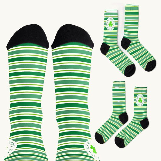 St. Patrick's Day Strepen All-Over-Print Sokken