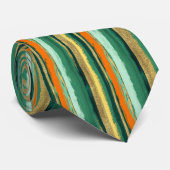 St. Patrick's Day Striped Custom Necktie Stropdas (Opgerold)