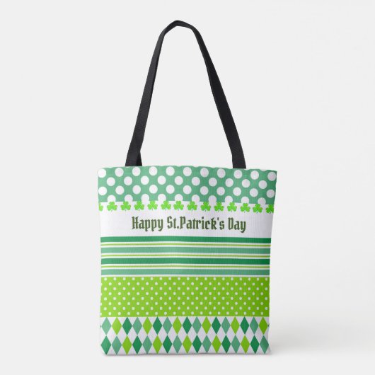 St. Patrick's Day Stripes Tas (Achterkant)