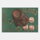 St. Patrick's Day, succes Ierse dobbelstenen Inpakpapier Vel (Voorkant 3)