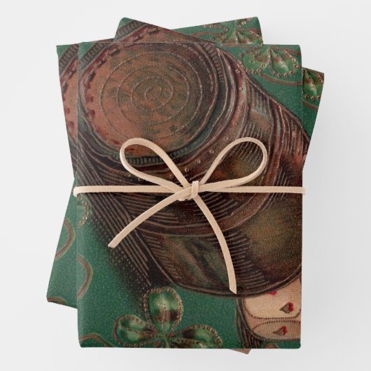 St. Patrick's Day, succes Ierse dobbelstenen Inpakpapier Vel (In situ)