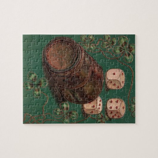  St. Patrick's Day, succes Ierse dobbelstenen Legpuzzel (Horizontaal)