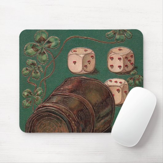 St. Patrick's Day, succes Ierse dobbelstenen Muismat (Met muis)