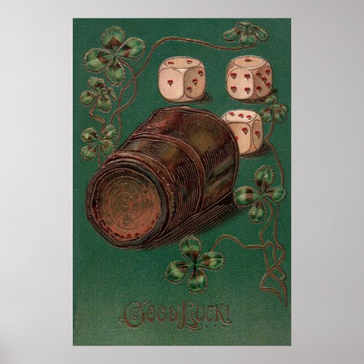 St. Patrick's Day, succes Ierse dobbelstenen Poster (Voorkant)