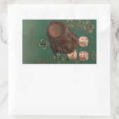 St. Patrick's Day, succes Ierse dobbelstenen Rechthoekige Sticker (Tas)