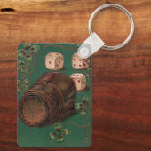 St. Patrick's Day, succes Ierse dobbelstenen Sleutelhanger (Achterkant)