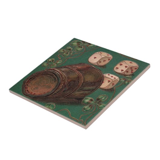 St. Patrick's Day, succes Ierse dobbelstenen Tegeltje (Zijkant)