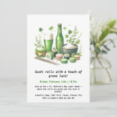 St. Patrick's Day Sushi – Rollen in het Groen! Kaart (Staand voorkant)