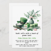 St. Patrick's Day Sushi – Rollend in het Groen! Kaart (Voorkant / Achterkant)