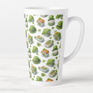 St. Patrick's Day Sushi Rolls & Shamrock Latte Mok