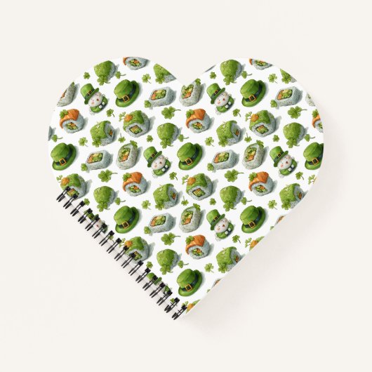 St. Patrick's Day Sushi Rolls & Shamrock Notitieboek (Voorkant)