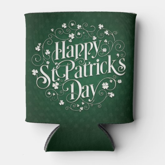 St. Patrick's Day - Swirled Word Art Blikjeskoeler (Voorkant)
