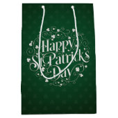 St. Patrick's Day - Swirled Word Art Medium Cadeauzakje (Voorkant)