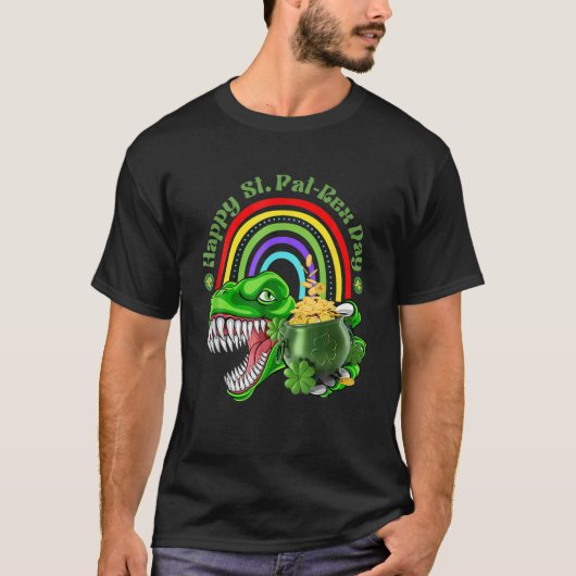 St. PATRICKS DAY T REX HAPPY ST PAREX DAY DINOSAUR T-shirt (Voorkant)