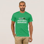 St Patricks Day T shirt | Groen bier en shenanzen (Voorkant volledig)