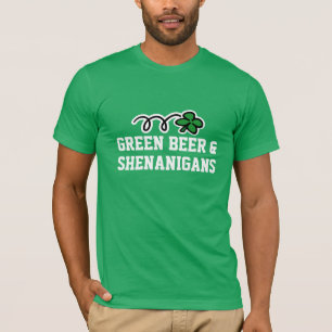 St Patricks Day T shirt   Groen bier en shenanzen