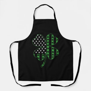 St Patrick's Day T-shirt Irish Shamrock USA Schort