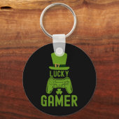 St Patricks Day T-shirt Shamrock St Patrick Lucky Sleutelhanger (Voorkant)