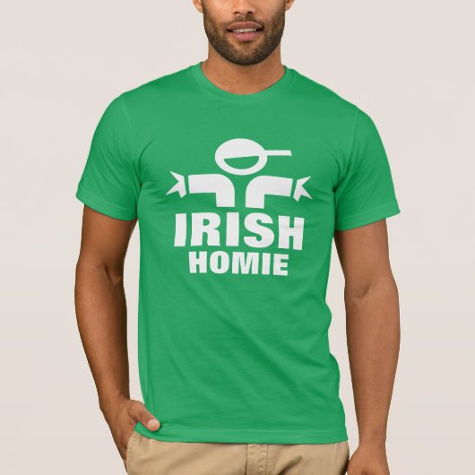 St Patrick's day t-shirt tekst Ierse homie (Voorkant)