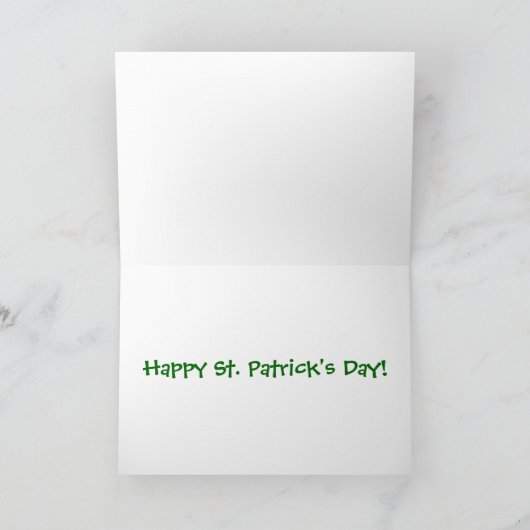 St Patrick's Day Tabby Cat Kaart (Binnen)