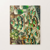 St. Patrick's Day Tafel, Ierse Viering Cupcakes Legpuzzel (Verticaal)