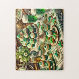 St. Patrick's Day Tafel, Ierse Viering Cupcakes Legpuzzel