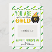 St. Patrick's Day Teacher Appreciation Gift Card Kaart (Voorkant / Achterkant)