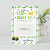 St. Patrick's Day Teacher Appreciation Gift Card Kaart (Staand voorkant)