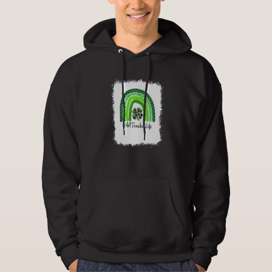 St Patricks Day Teacher Art Teacher Ik ben Luckie Hoodie (Voorkant)