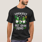 St Patricks Day Teacher Kinder Lucigste First Grad T-shirt (Voorkant)