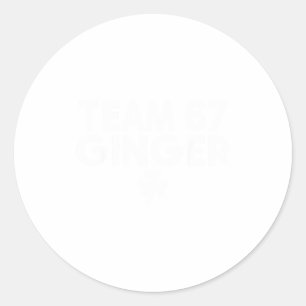St Patricks Day Team Ginger 67 Six Seven Grappige Ronde Sticker