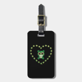 St. Patrick's Day Teddy Bear Bagagelabel