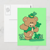 St. Patrick's Day Teddy Bear Briefkaart (Voorkant / Achterkant)