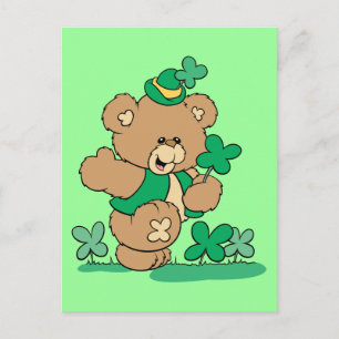 St. Patrick's Day Teddy Bear Briefkaart