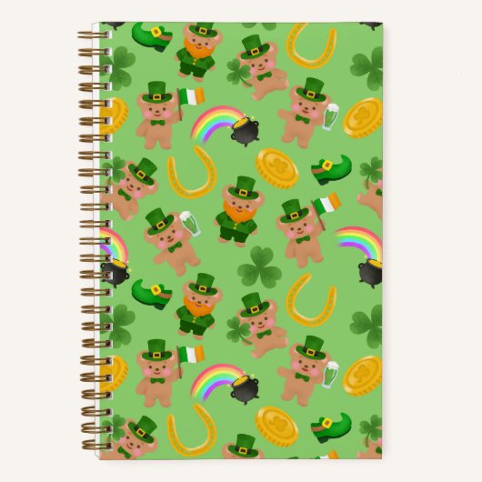 St. Patrick's Day Teddy Bear Notitieboek (Voorkant)