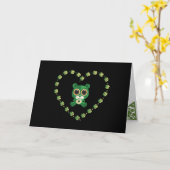 St. Patrick's Day Teddybeer Kaart (Gele Bloem)