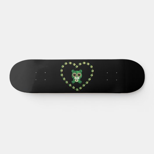 St. Patrick's Day Teddybeer Persoonlijk Skateboard (Horizontaal)