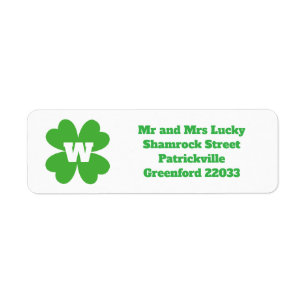 St. Patrick's Day Thema Adreslabel Etiket