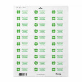 St. Patrick's Day Thema Adreslabel Etiket (Full Sheet)