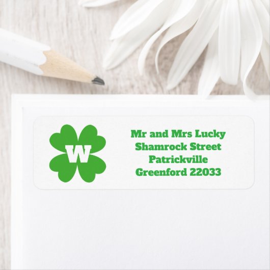 St Patrick's Day Themed Address Label (Insitu)