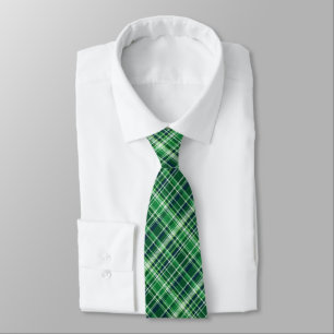 St. Patrick's Day tinten groen & wit ruit Stropdas