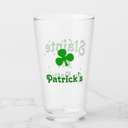 St.Patrick's day toast Cheer:Sláinte Glas (Achterkant)