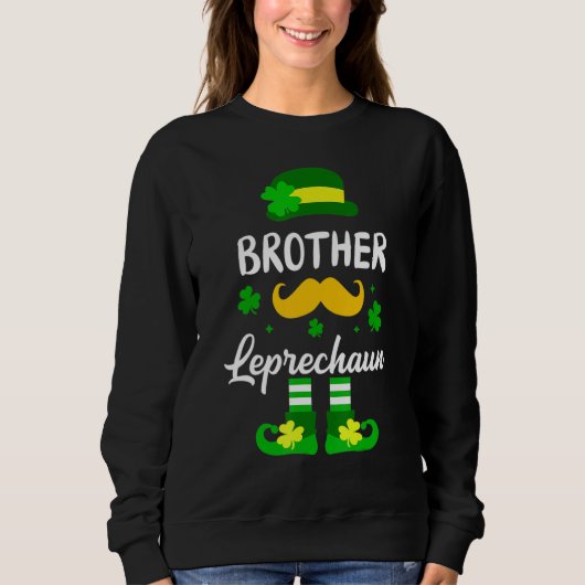 St Patricks Day Toddler Boys Baby Brother Little L Trui (Voorkant)
