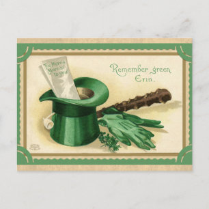  St. Patricks Day Top Hat Green Briefkaart