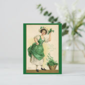 St. Patrick's Day Top van de Vintage Briefkaart (Staand voorkant)