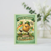 St. Patrick's Day Totgeslagen Aardappel Grappige W Briefkaart (Staand voorkant)